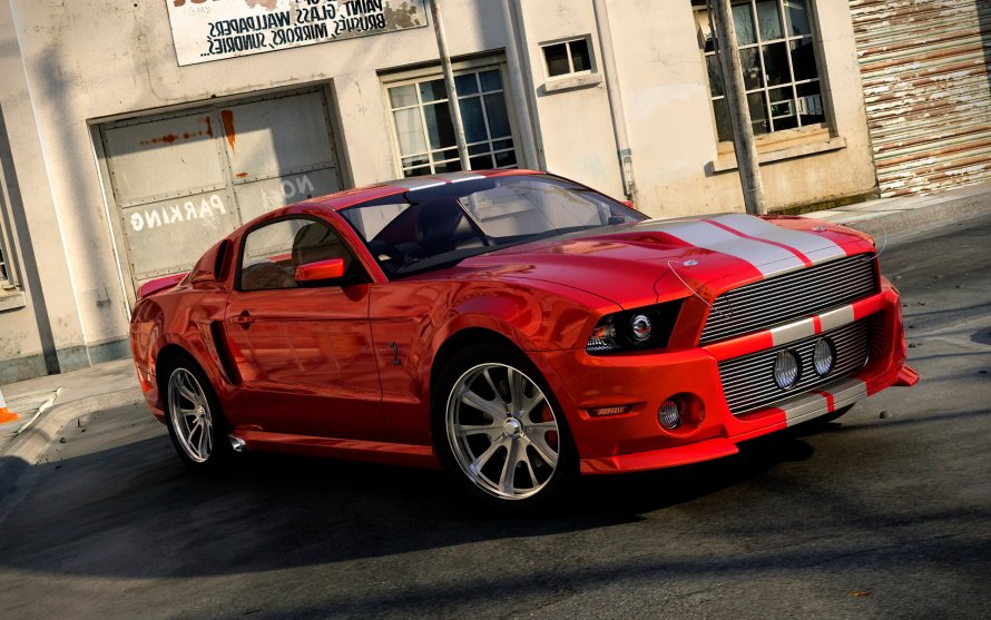 Ford Mustang красный