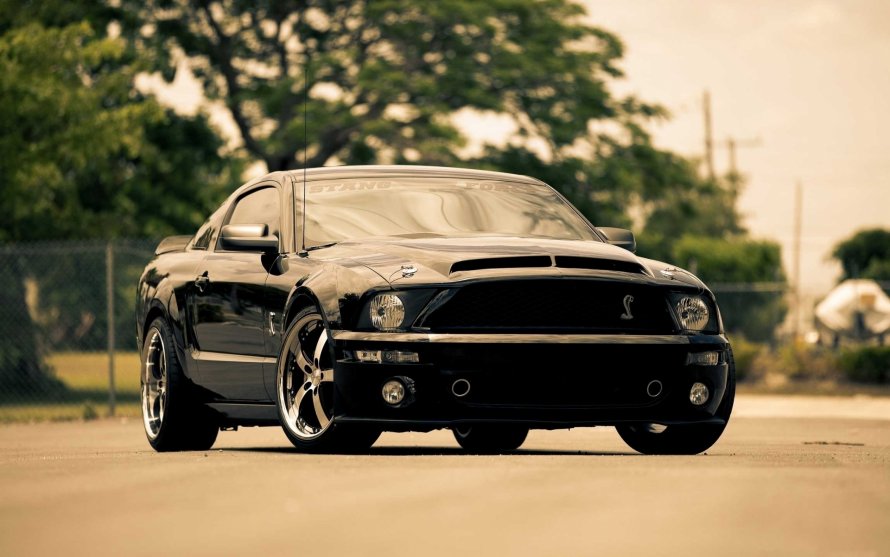 Ford Mustang Shelby чёрный HD