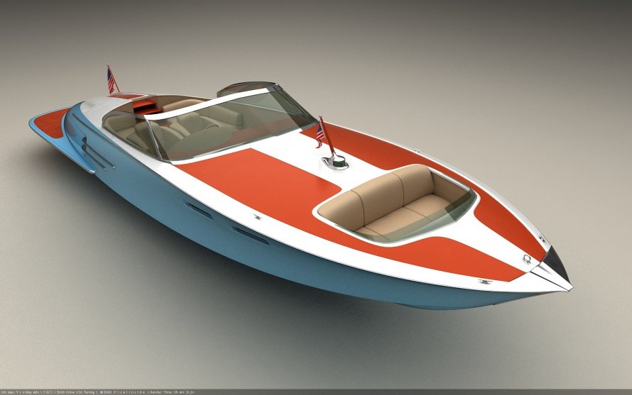 Катер 3d NX PNG