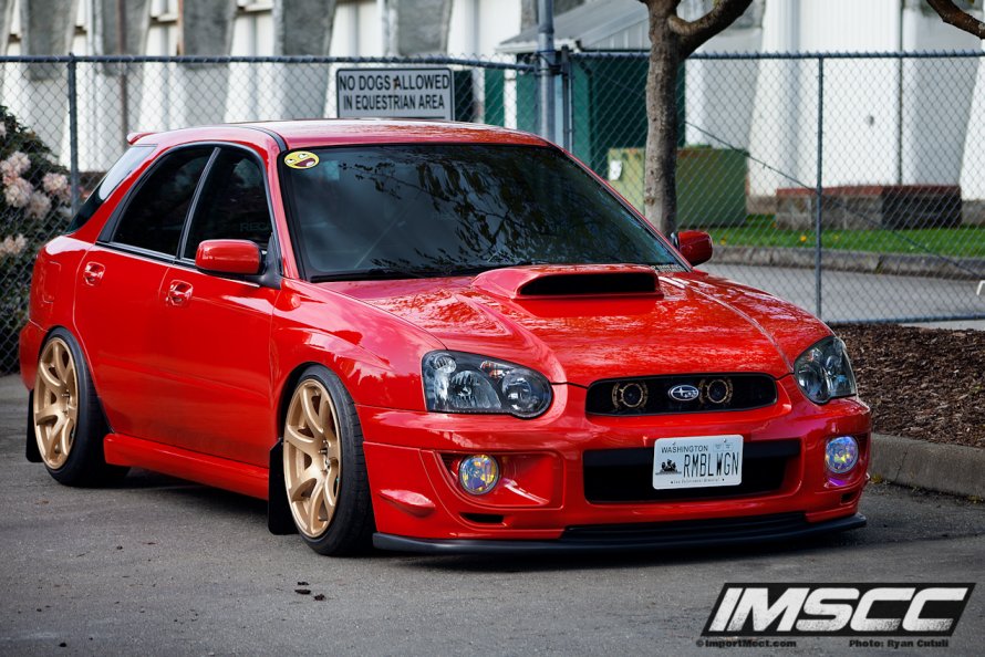 Subaru Impreza WRX STI 2004 красный
