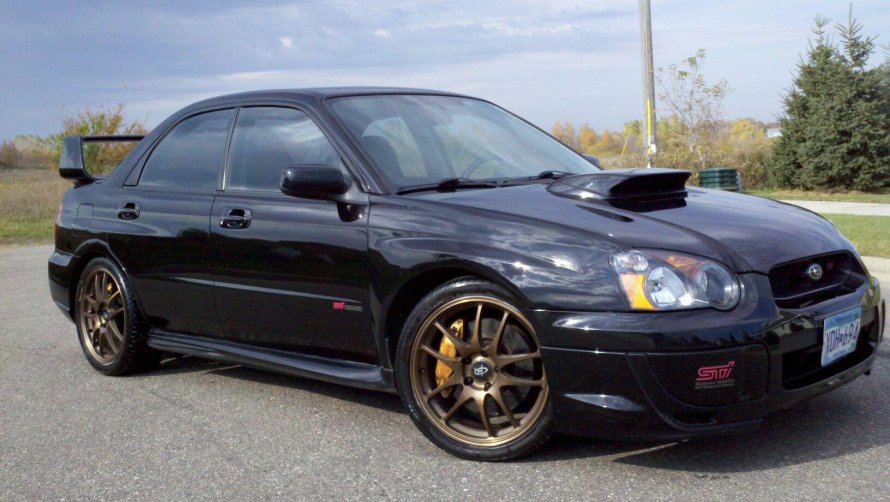 Субару Импреза WRX STI 2004 синяя