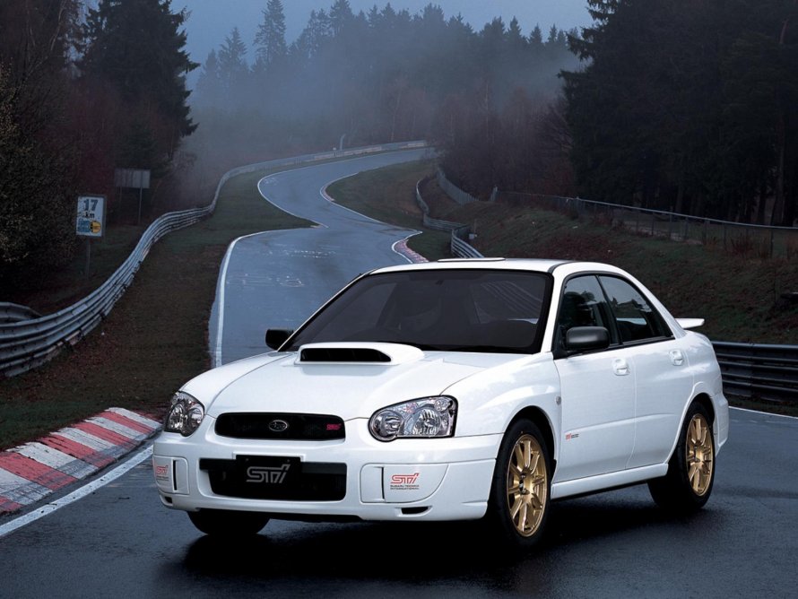 Subaru WRX STI 2004 белая