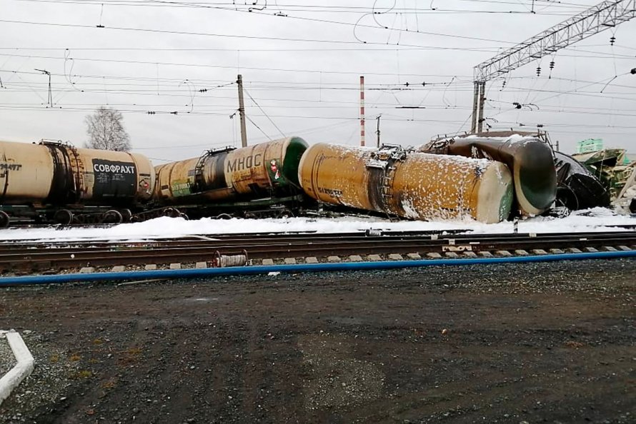 Крушение поезда в Татарске Новосибирской области