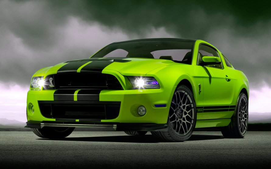 Ford Shelby gt500 зеленый
