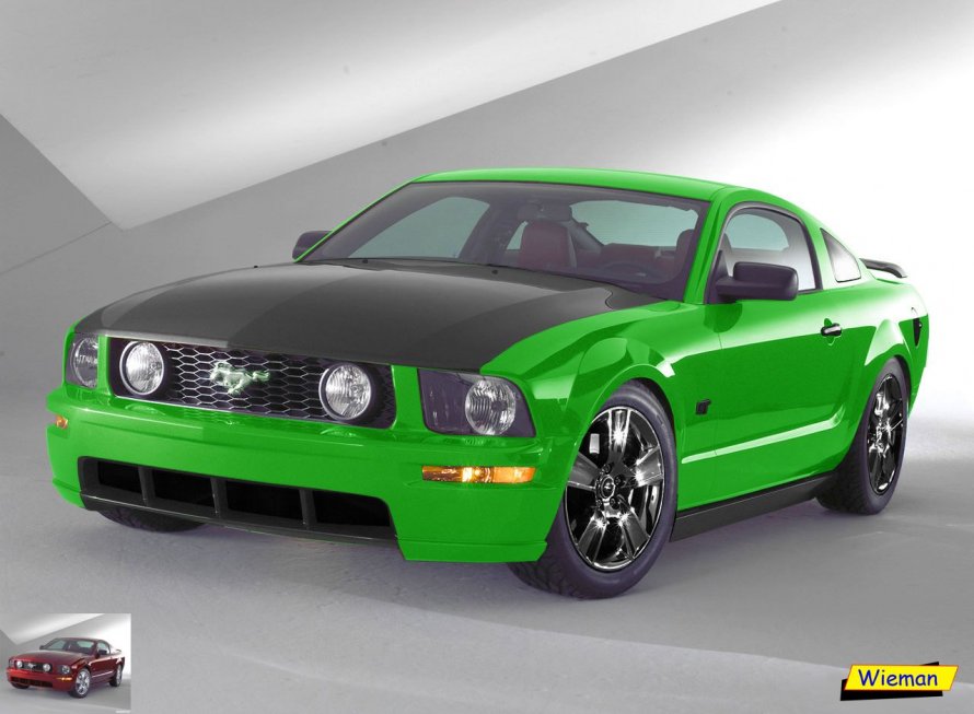 Ford Mustang 2005 зеленый
