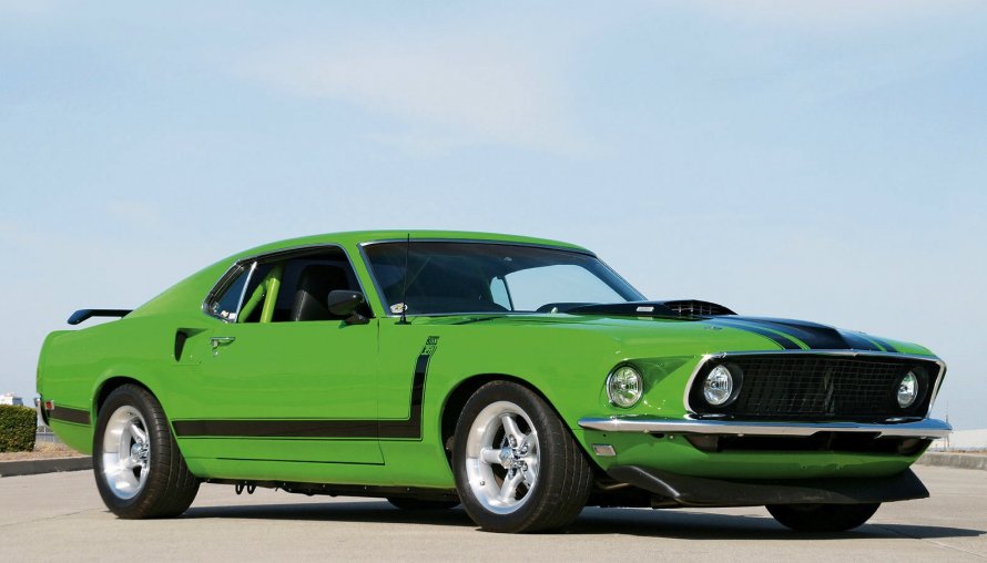 Ford Mustang 1969 зеленый