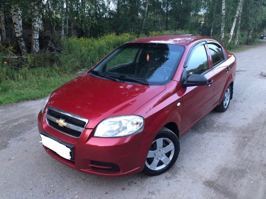 Шевроле Авео 2008 седан красная