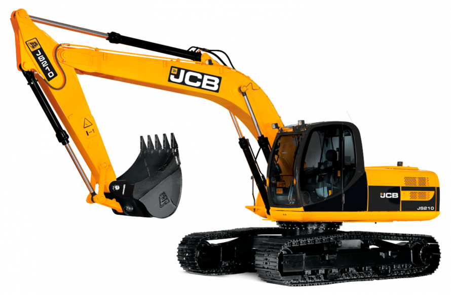 Экскаватор JSB 260 на белом фоне