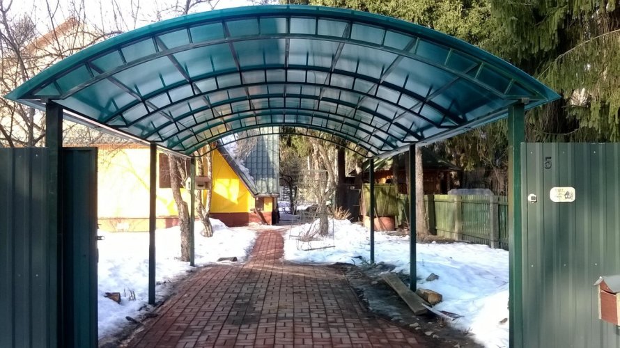Автонавесы из поликарбоната 6х10м