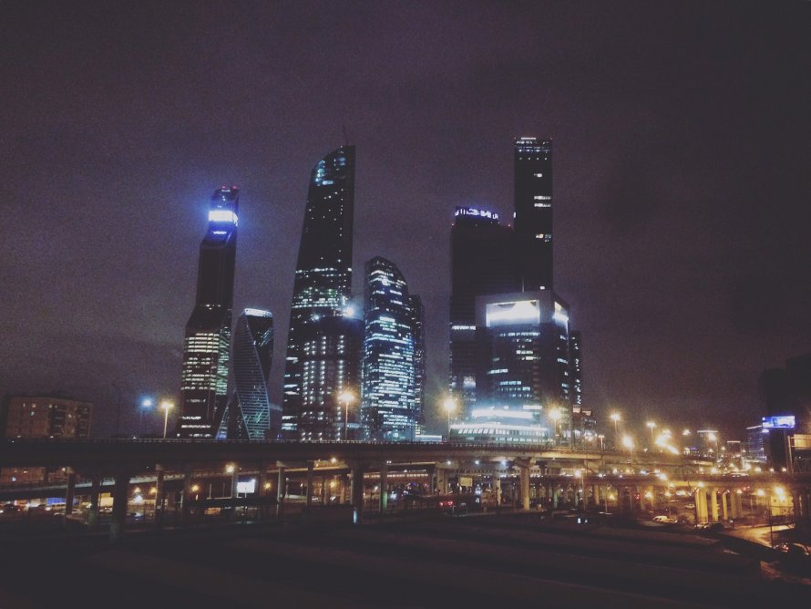 Ночная Москва из Москва Сити