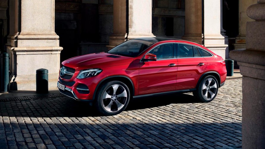 Мерседес GLE 400d красный