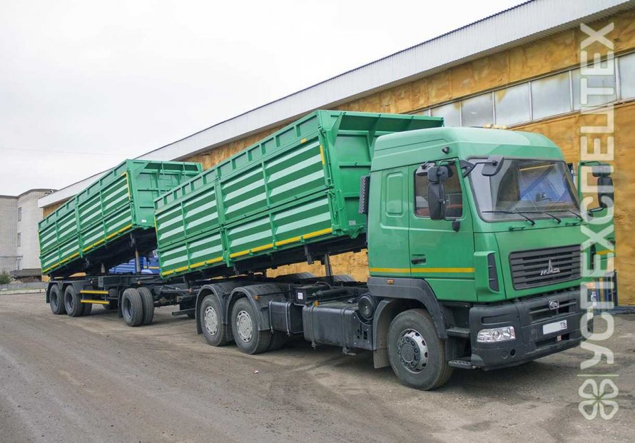 МАЗ 6312 зерновоз с прицепом
