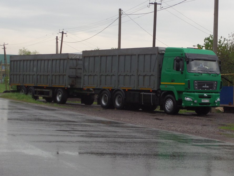 МАЗ 5440 зерновоз с прицепом