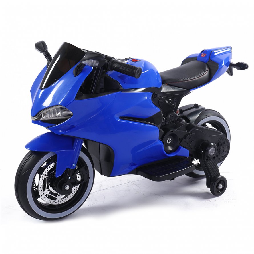 Детский электромотоцикл Ducati 12v - ft-1628-Blue-White