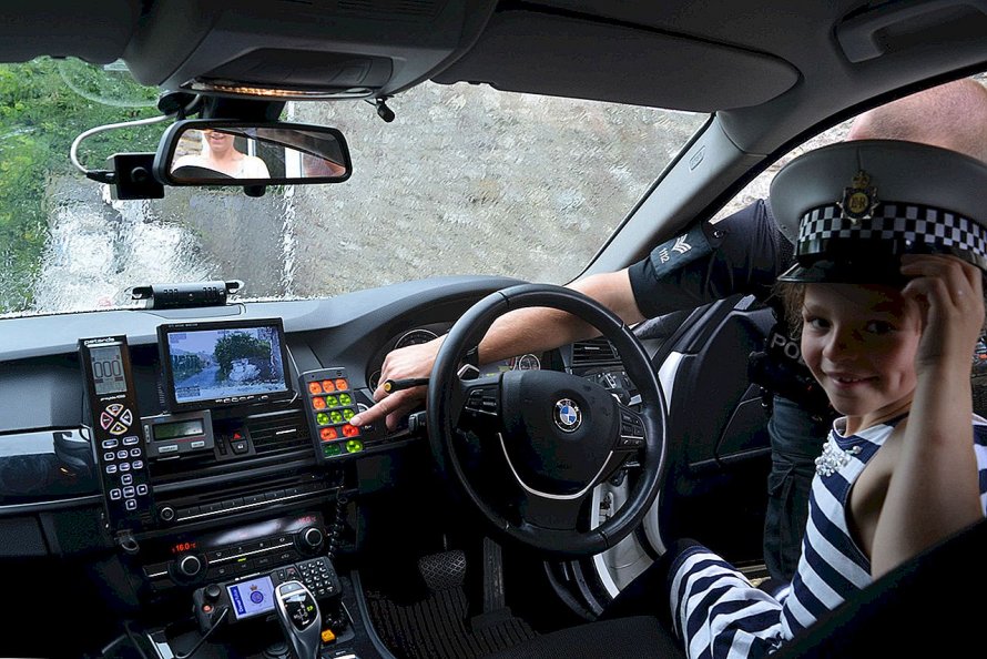 Police car inside