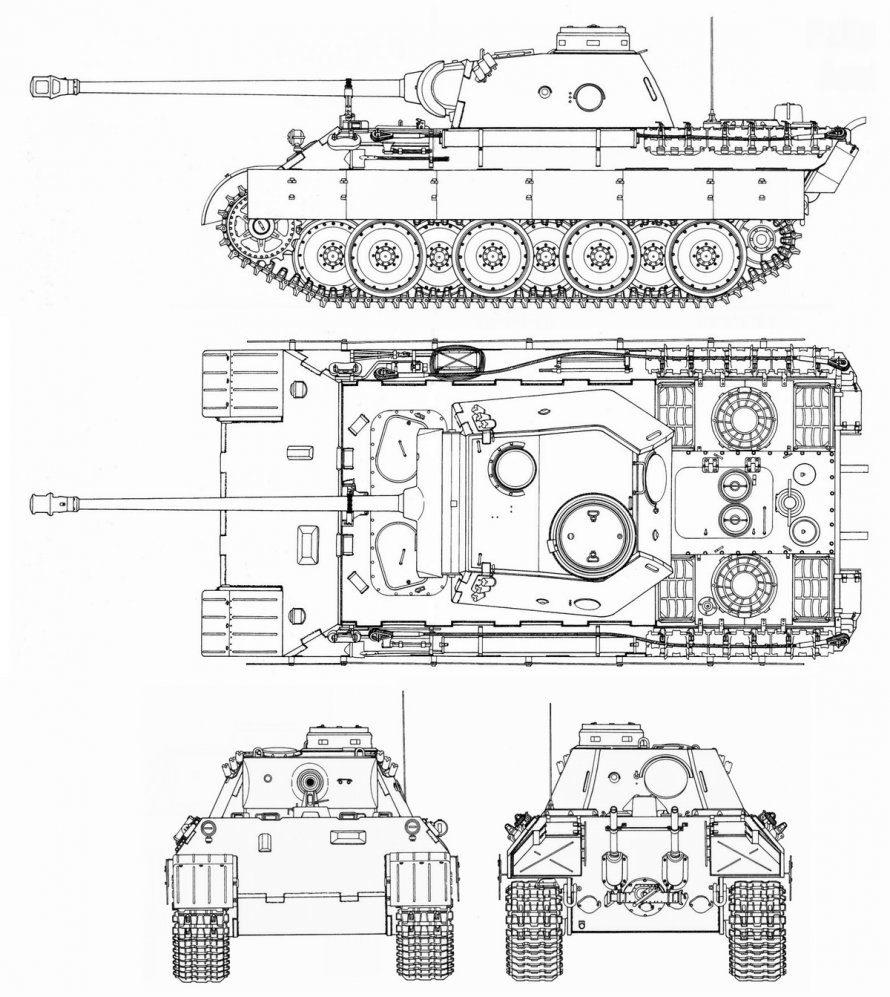 Чертеж танка тигр 1