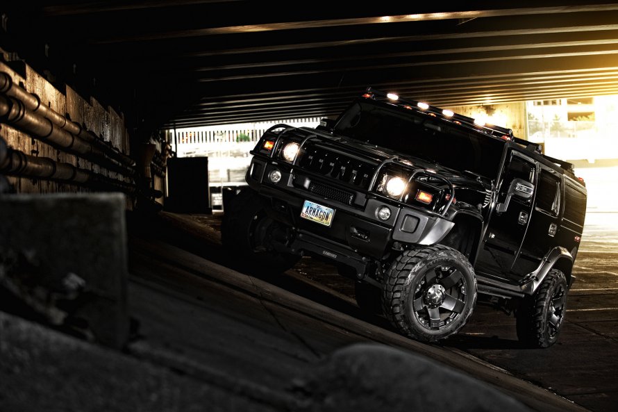 Hummer h2 черный тюнингованный