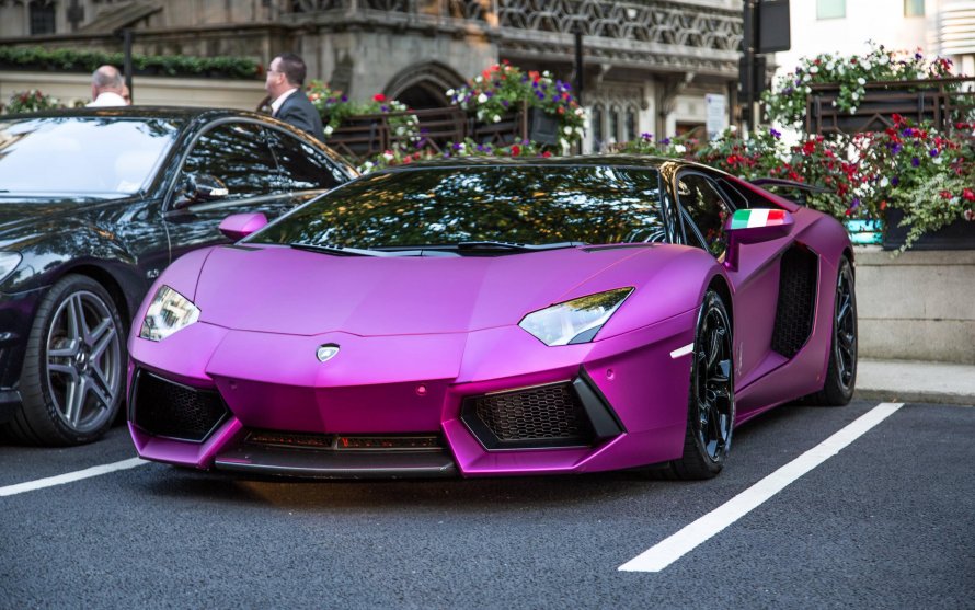 Пурпл Ламборджини Aventador
