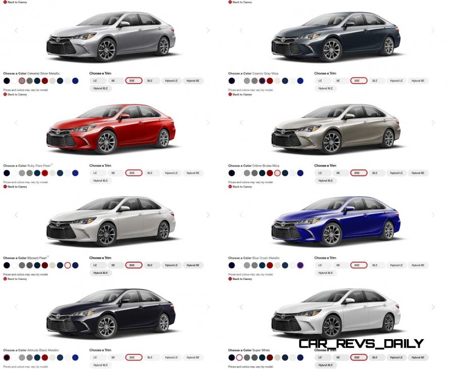 Toyota Camry 2018 Color code