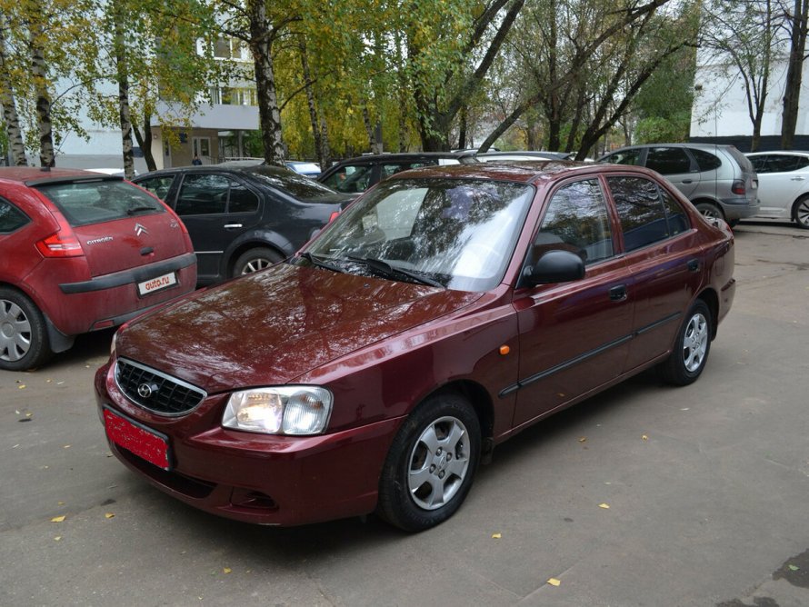 Хендай акцент 2008 красный