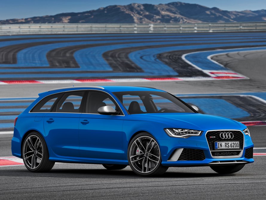 Audi rs6 avant синяя