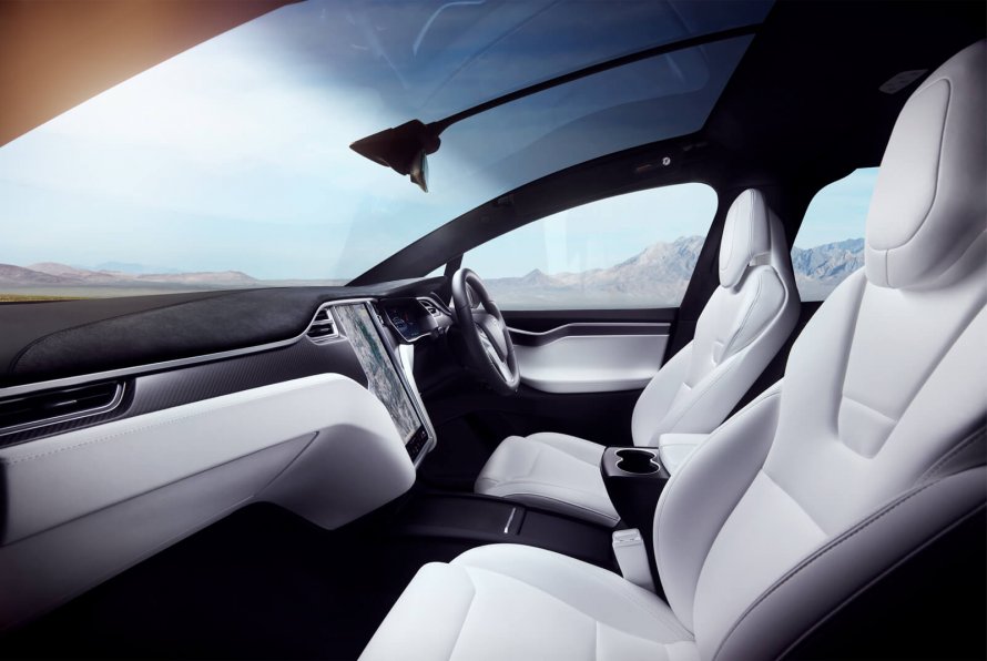 Тесла кроссовер model x салон