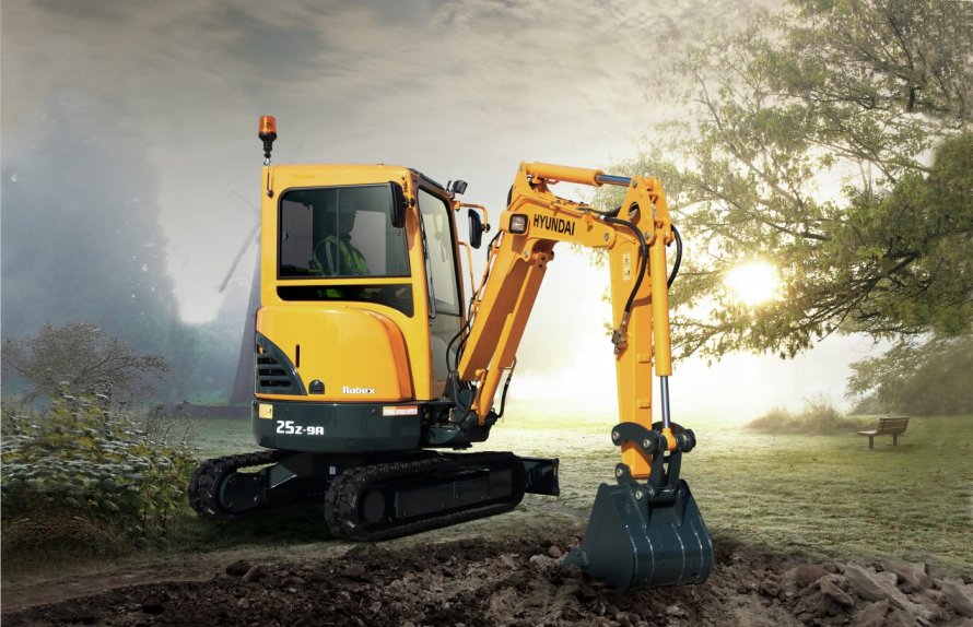 Hyundai r55-7 мини экскаватор гусеничный