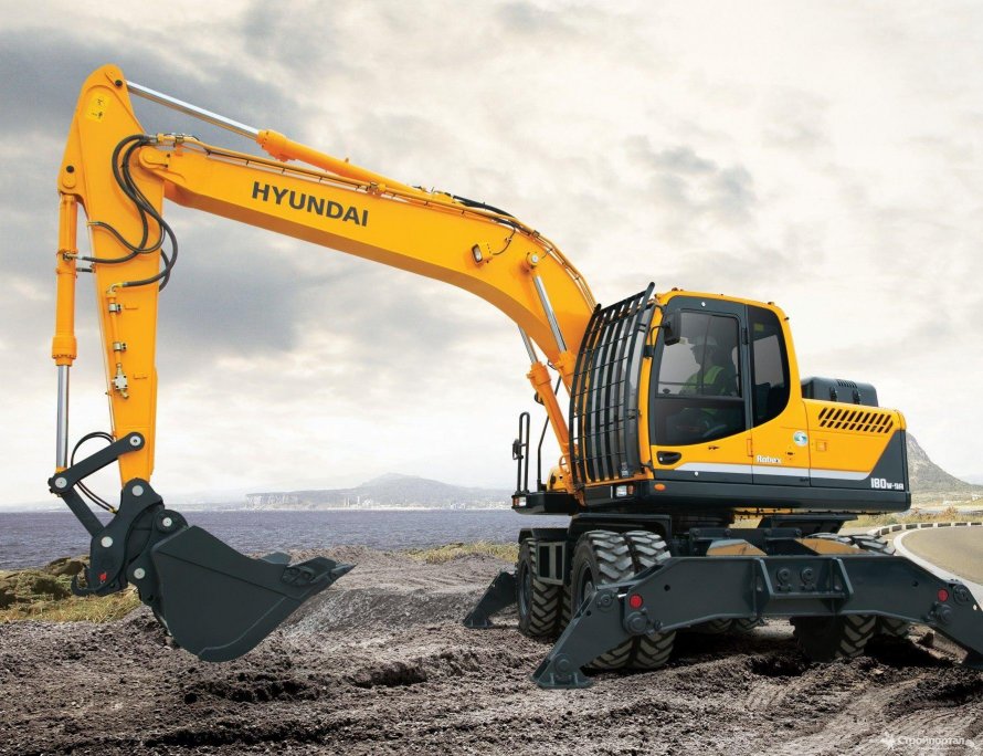 Колесный экскаватор Hyundai r180w-9s