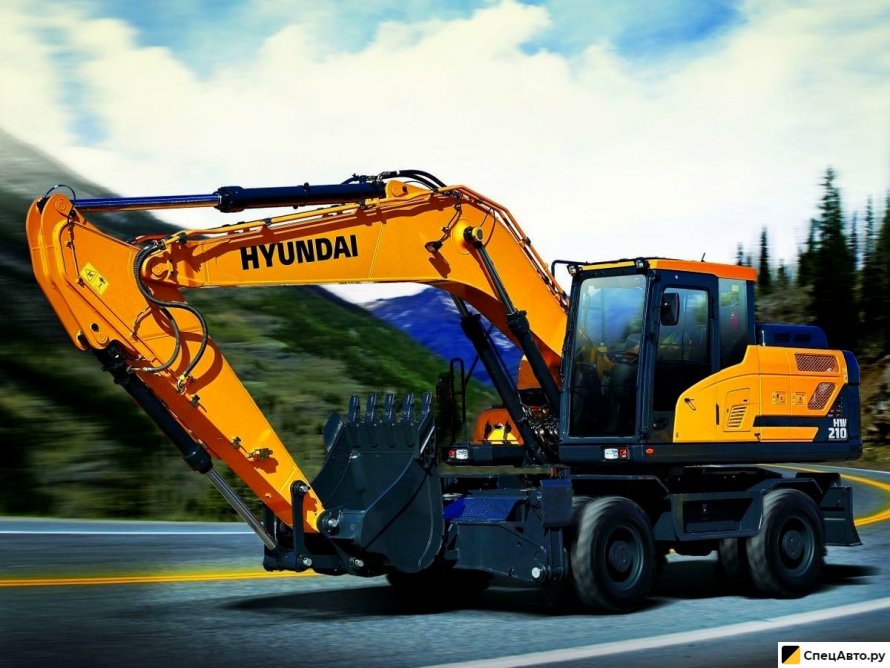 Колесный экскаватор Hyundai r210w-9s