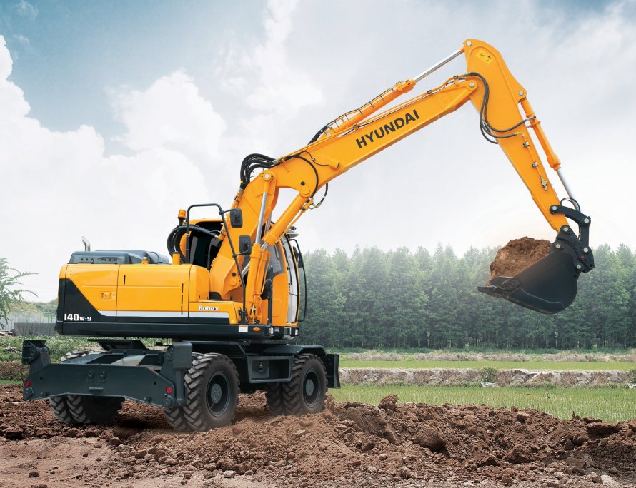 Экскаватор колесный Hyundai r140w