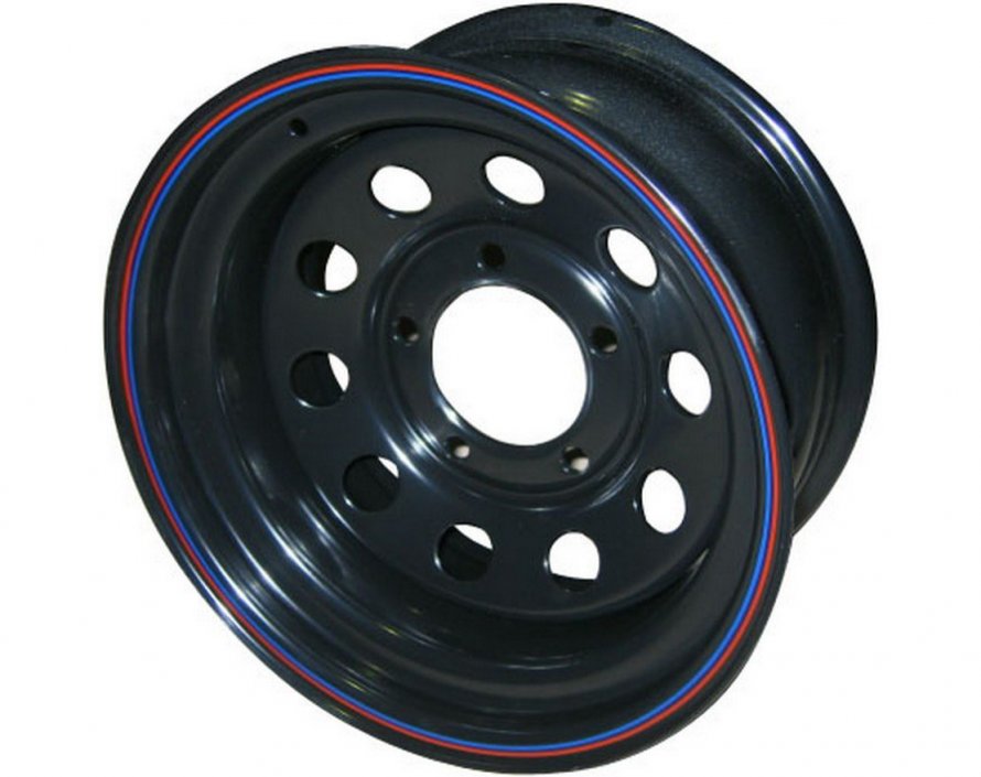 Диск колесный стальной УАЗ r15 off-Road Wheels 1570-53910 BL -3 a08 (черный)