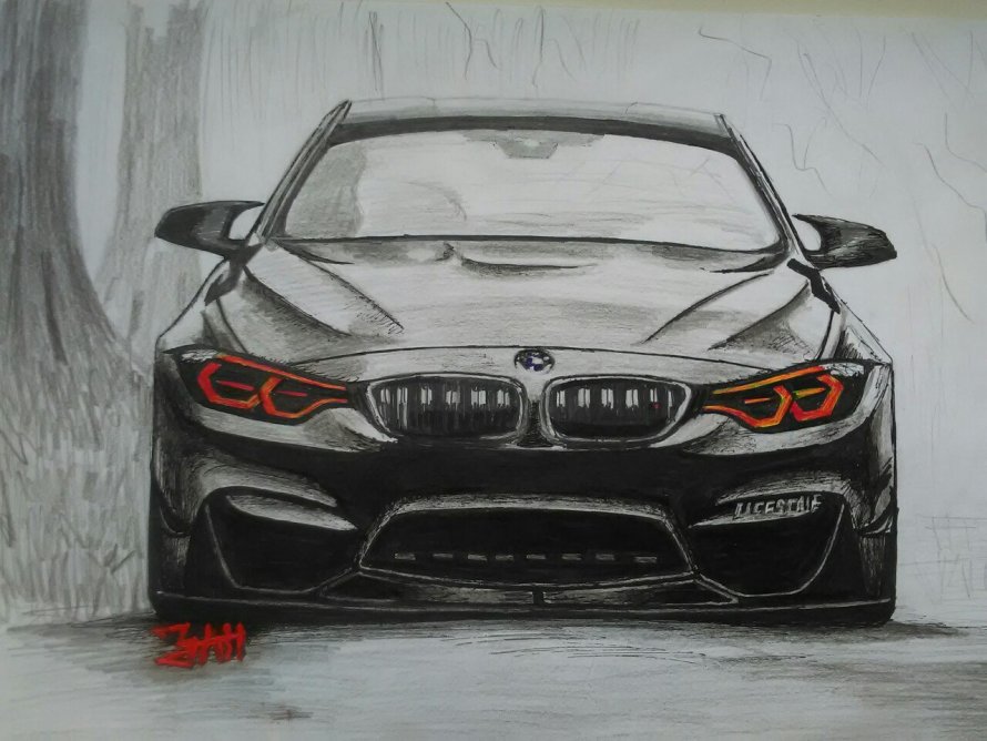 BMW m3 narysowac