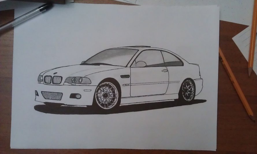 BMW m3 e46 рисунок