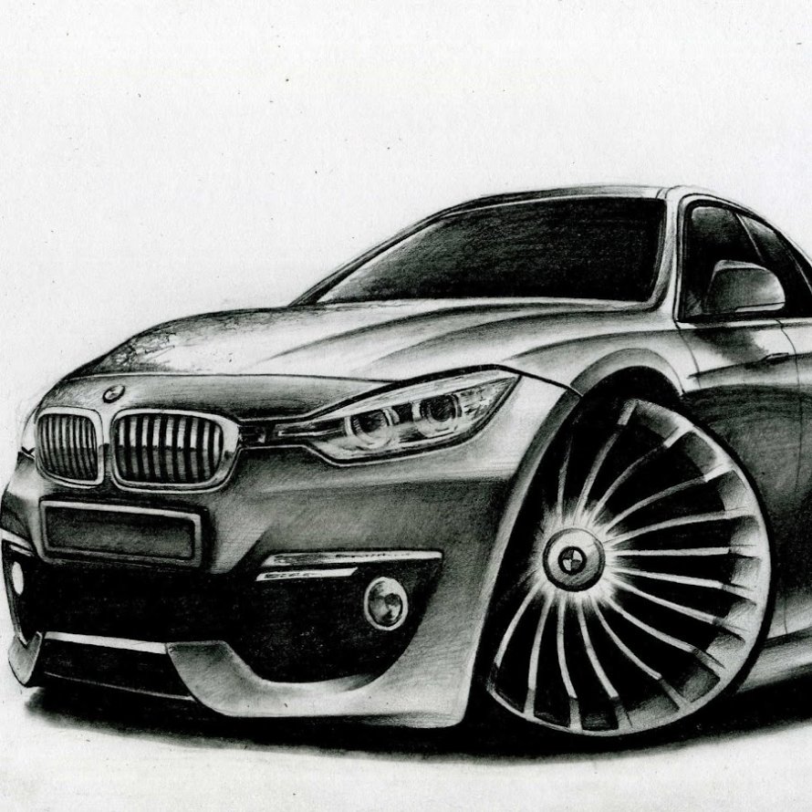 Автомобиль карандашом