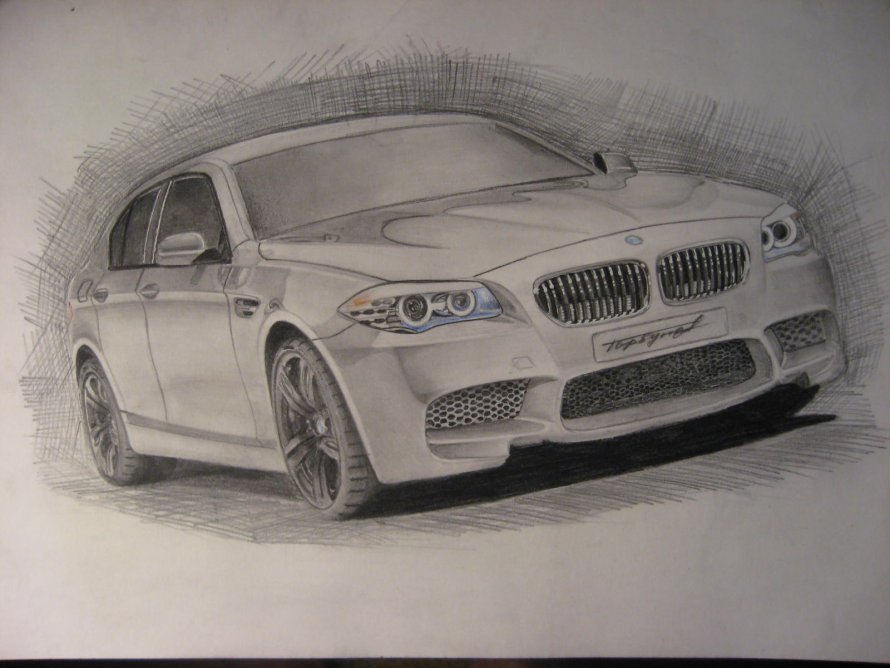 BMW m5 e60 карандашом