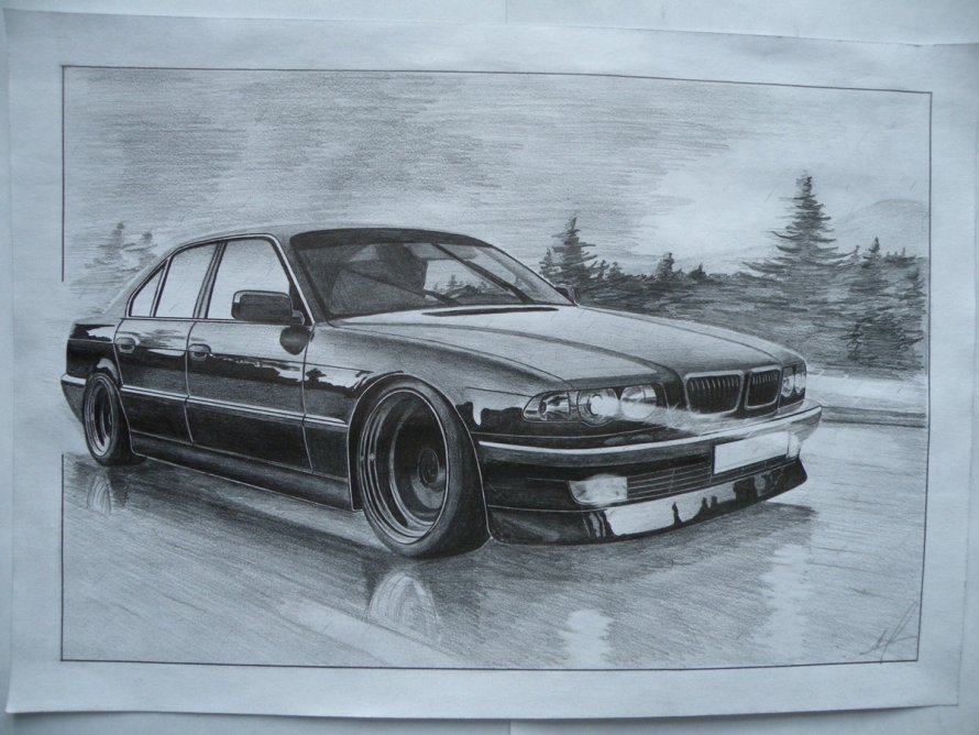 BMW m5 рисунок