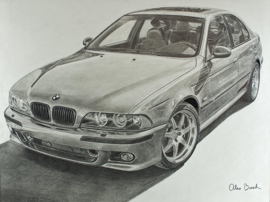 BMW e39 карандашом