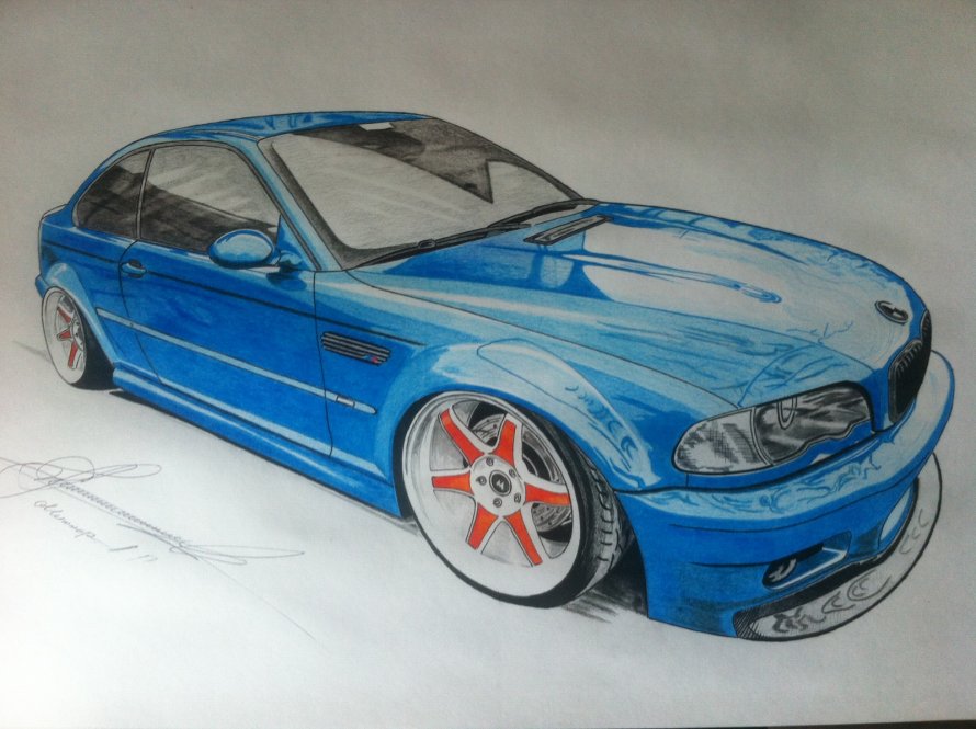 Drawing BMW e46 CSL