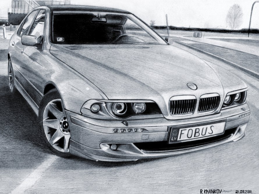 BMW e38 рисунок