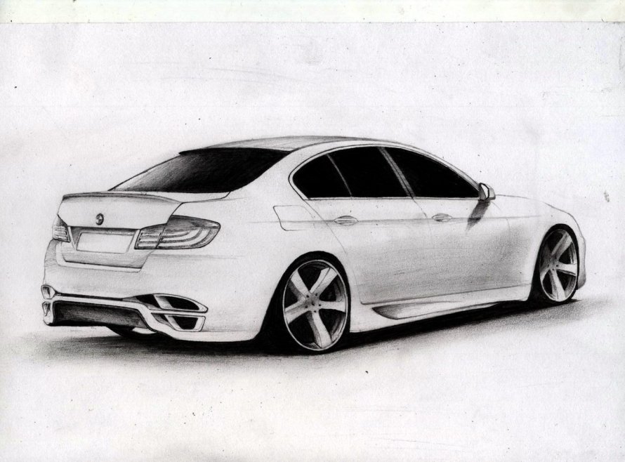 BMW рисунок карандашом