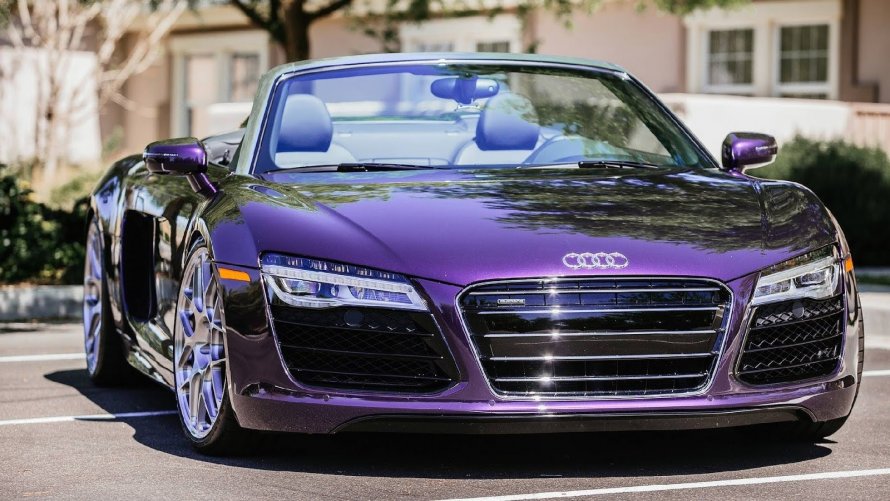 Audi r8 фиолетовая