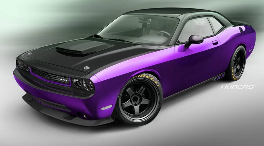 Dodge Challenger фиолетовый 2020