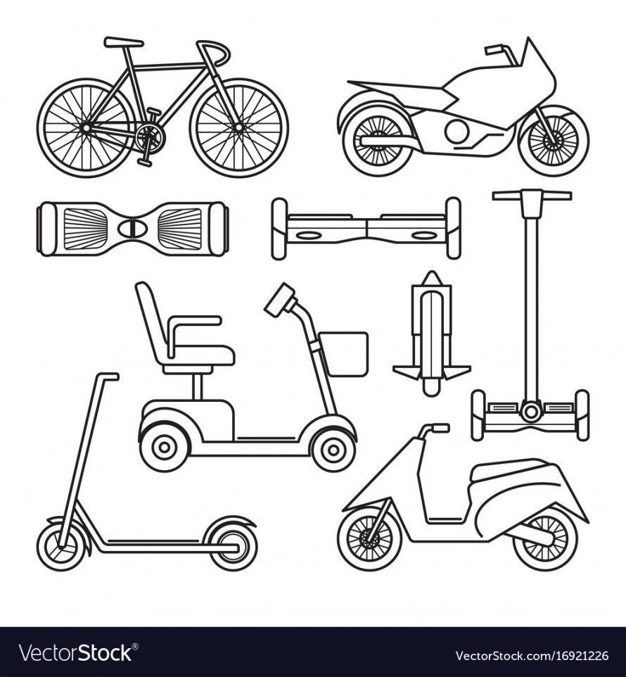 Велосипед самокат иконка