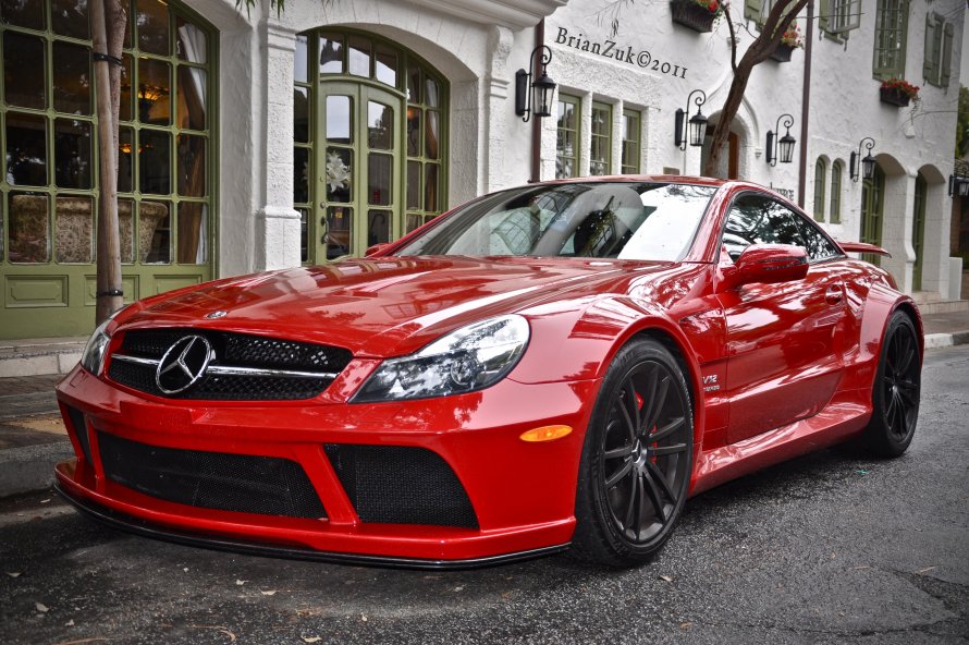 Мерседес SL 63 AMG красный
