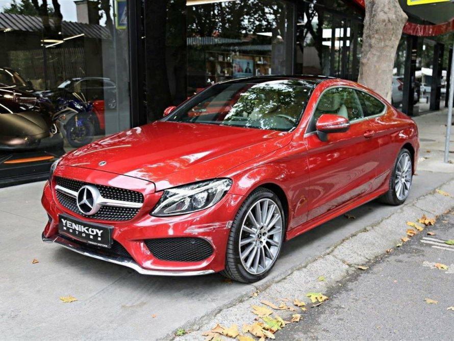 Mercedes c180 красный купе