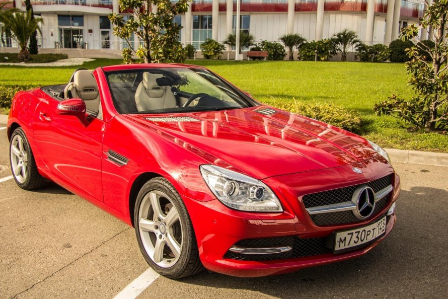 Мерседес SLK 200 красный