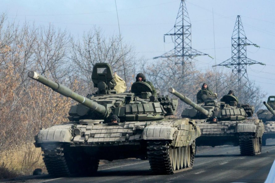 Танки т72 колонна