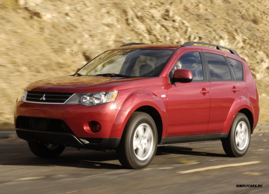 Mitsubishi Outlander 2008 красный