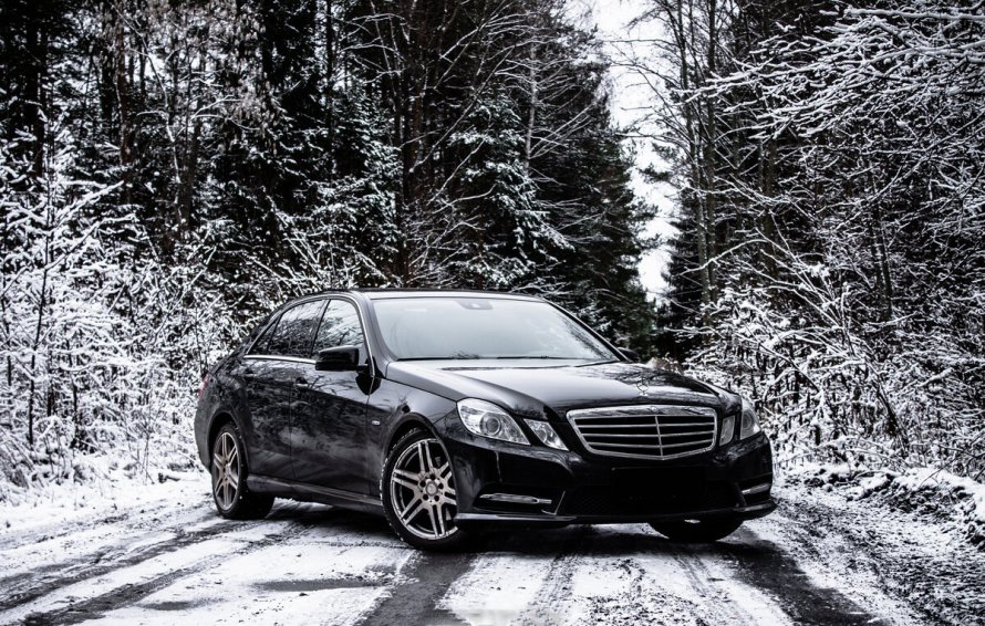 W212 Мерседес зима