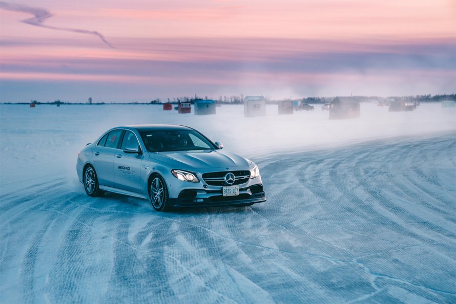 Mercedes e63 AMG зима